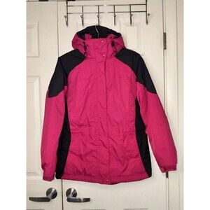 LL Bean Womens Primaloft Winter Jacket Waterproof Parka Hooded Coat Pink Medium